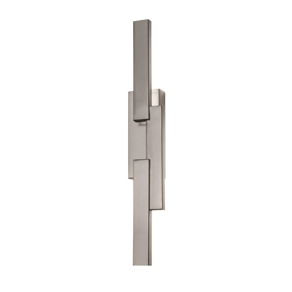 Ion Layered Modern Nickel 20" Dimmable LED Wall Sconce