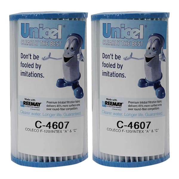 Unicel 4.75 in. 200 sq. ft. Dia Type A/C Pool Replacement Filter Cartridge (2-Pack)