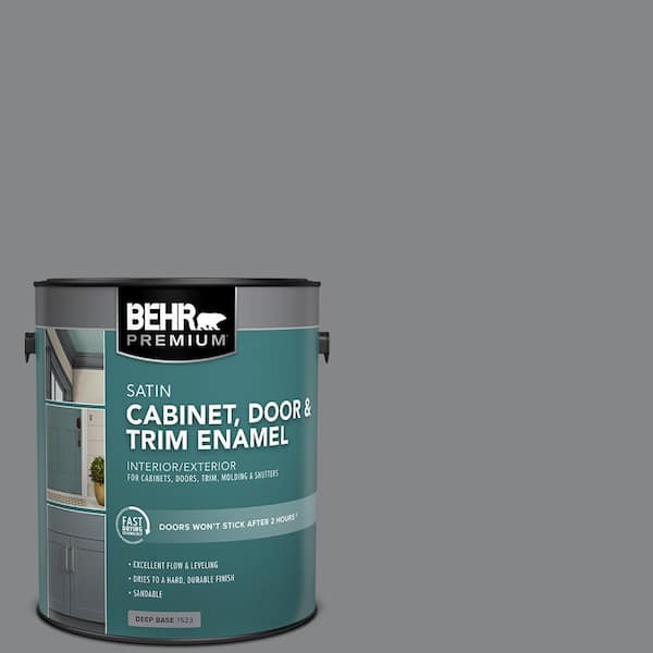 BEHR PREMIUM 1 gal. #PFC-64 Storm Satin Enamel Interior/Exterior Cabinet, Door & Trim Paint