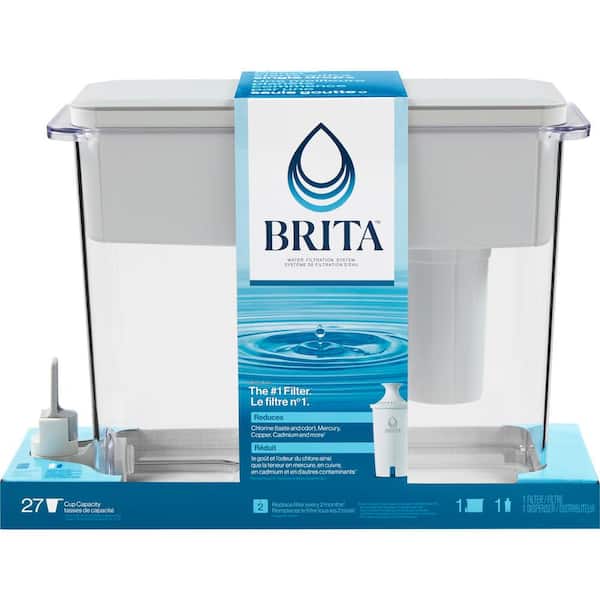 Brita Extra Large 27-cup Ultramax Filtered Water Dispenser With Filter -  Jet Black : Target