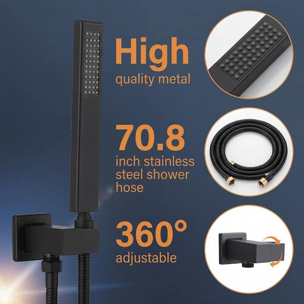 Povucky 12 in. Shower System Single Handle 2-Spray Shower Faucet