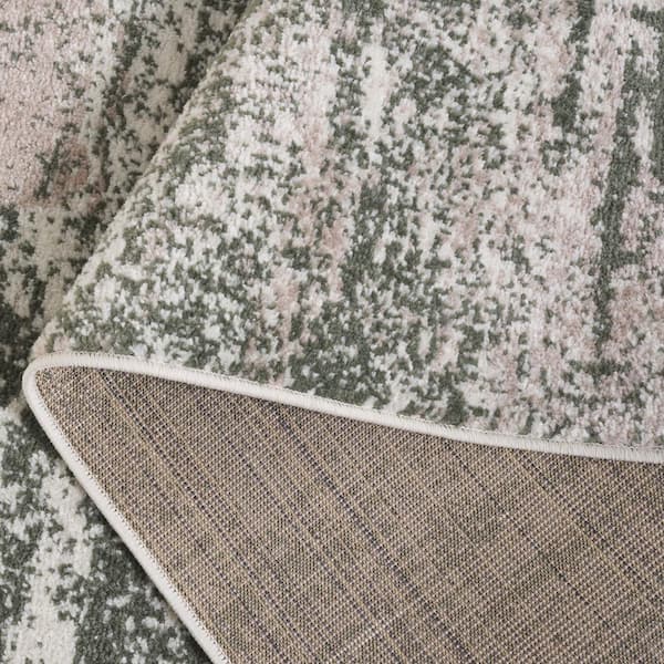 SAFAVIEH Adirondack Ivory/Dark Green 8 ft. x 10 ft. Abstract Marle