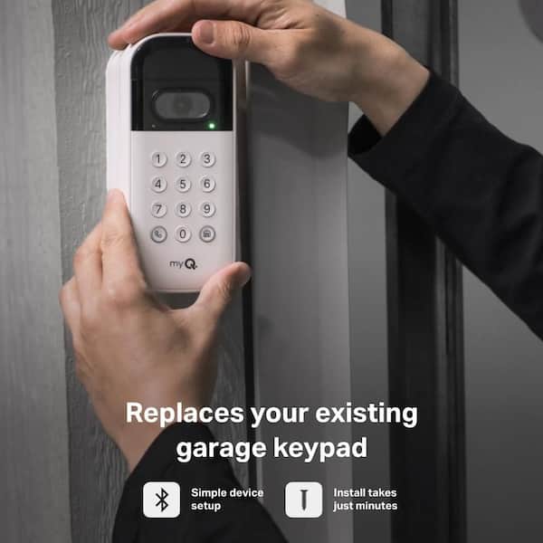 myQ Smart Wireless Garage Door Video Keypad Plus 2nd Rechargeable Battery