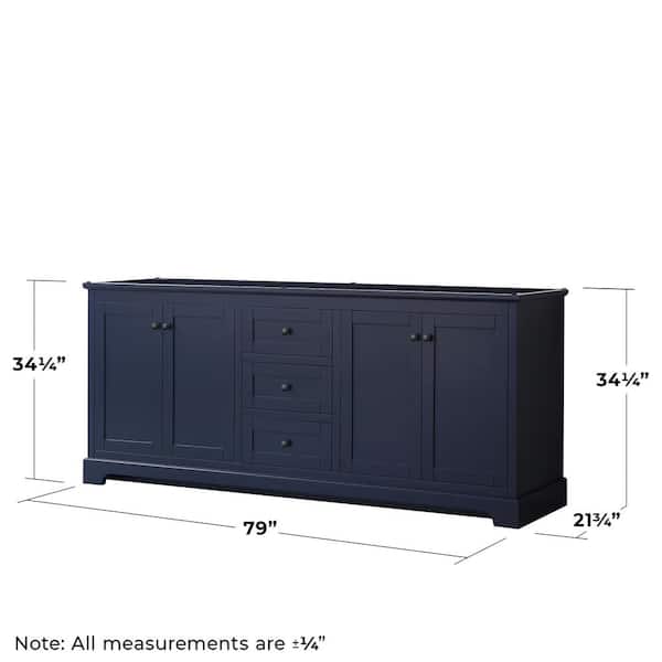 Wyndham Collection Avery 79-in Dark Blue Bathroom Vanity Cabinet (Mirror Included) Wyndham Collection Avery 79-in Dark Blue Bathroom Vanity Cabinet (Mirror Included)