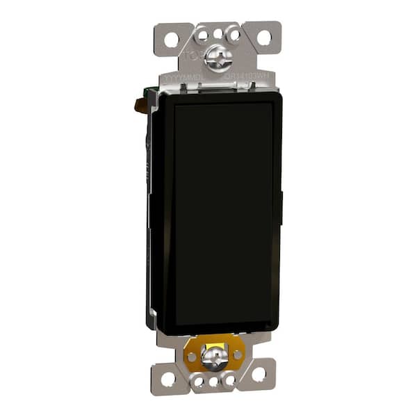 X Series 15 Amp Single-Pole Switch Module Rocker Back Wire Light Switch Matte Black