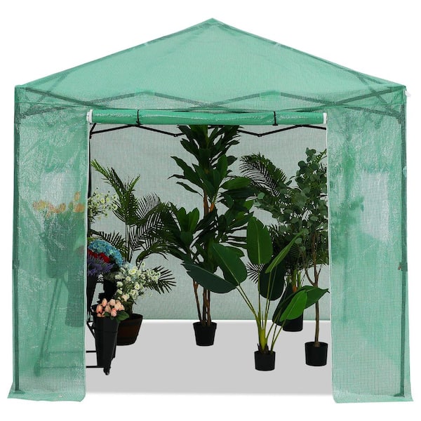 ABCCANOPY 94 in. W x 94 in. D x 98 in. H Pop Up Walk-in Garden Greenhouse  NF8x8 Greenhouse The Home Depot