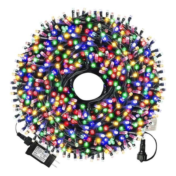 300 Lights 105 Ft. Indoor/Outdoor Plug-in LED Fairy Christmas String Lights, 8 Modes for Garden & Wedding, Multicolor