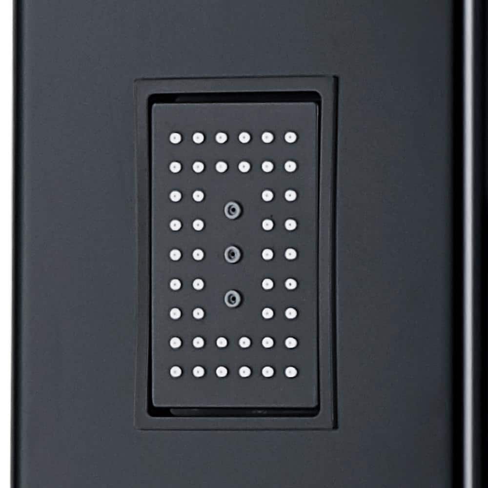 Matte Black Stainless Steel 59" Shower Panel with Adjustable Head