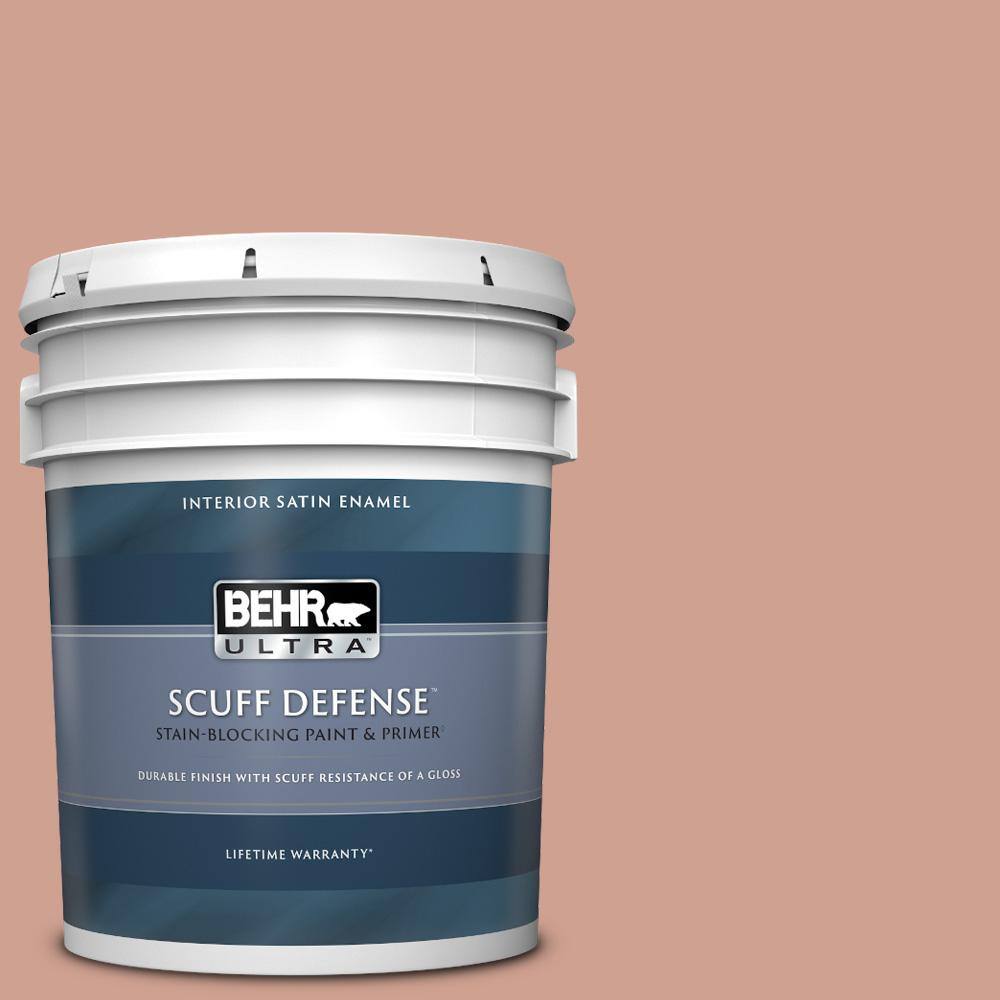 BEHR ULTRA 5 gal. S1804 Shiny Kettle Extra Durable Satin Enamel Interior Paint & Primer 775405