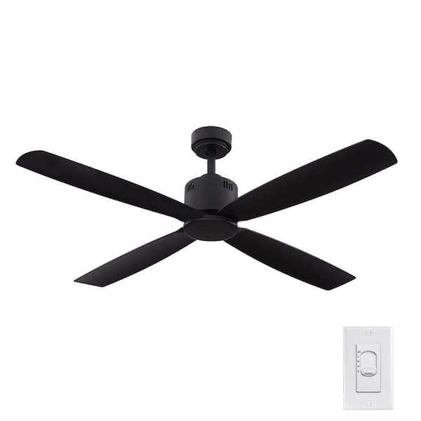 In Indoor Matte Black Ceiling Fan, Home Depot Black Ceiling Fans