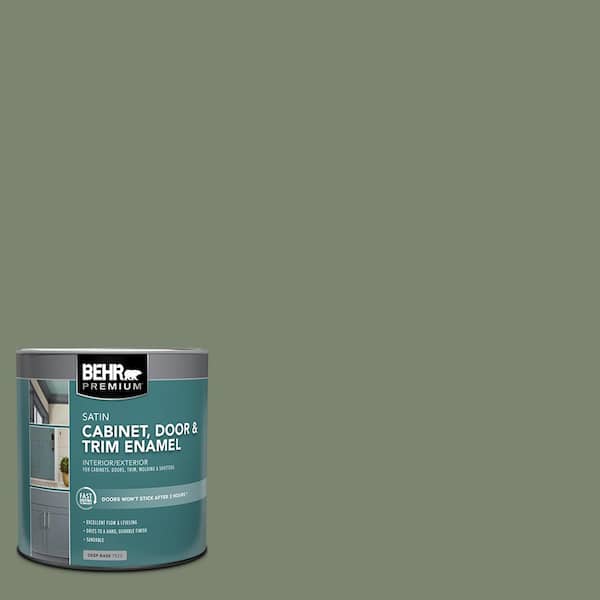 BEHR PREMIUM 1 qt. #SC-126 Woodland Green Satin Enamel Interior/Exterior Cabinet, Door & Trim Paint