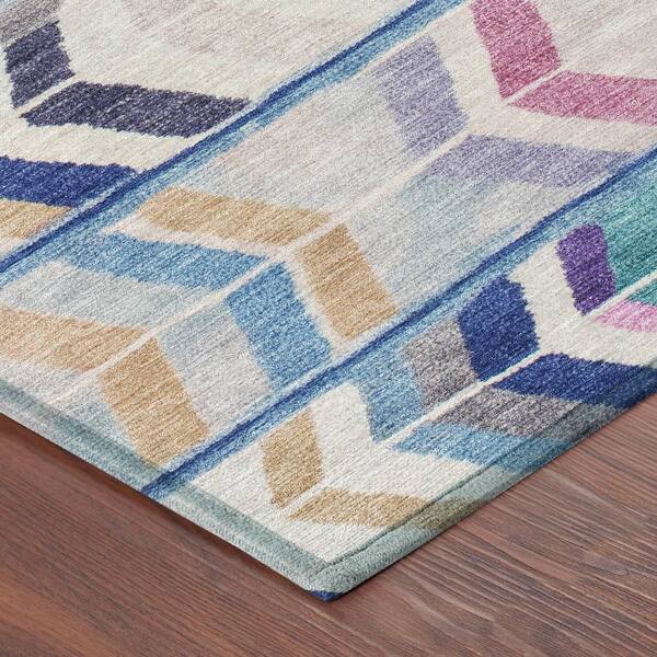 Chantille Machine Washable Indoor/Outdoor Abstract ACN2721 Blue 10 ft. x 14 ft. Area Rug