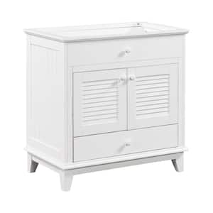 29.84 in. W x 18.07 in. D x 31.02 in. H Bath Vanity Cabinet without Top in White Unassembled