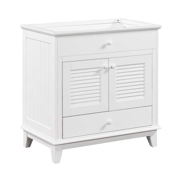 Dimakai 29.84 in. W x 18.07 in. D x 31.02 in. H Bath Vanity Cabinet without Top in White Unassembled