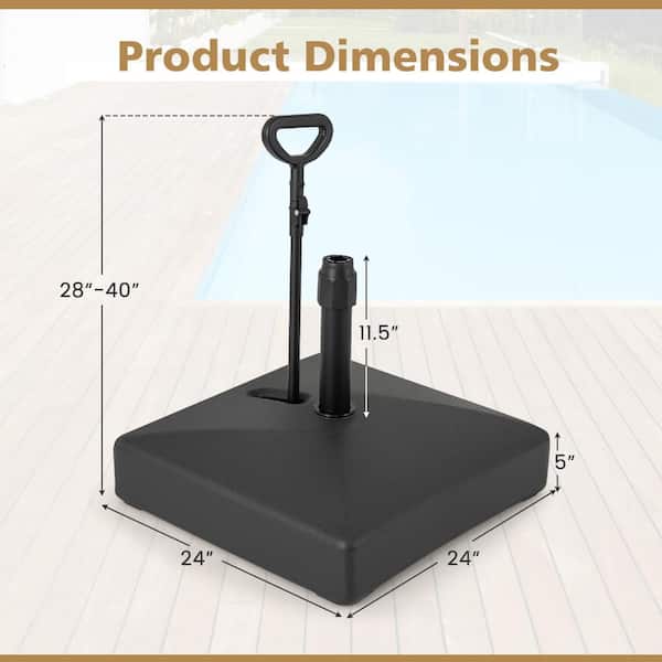 スナップオン　傘立て SKONYON Mobile Patio Umbrella Base with Water and Sand Fill, 3