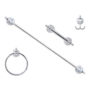 Antica 4-Piece Bathroom Accessories Set in Polished Chrome