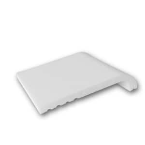 1 in. D x 4-3/4 in. W x 4 in. L Primed White High Impact Polystyrene Baseboard Moulding Sample Piece