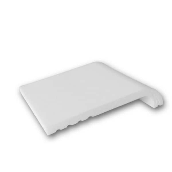 ORAC DECOR 1 in. D x 4-3/4 in. W x 4 in. L Primed White High Impact Polystyrene Baseboard Moulding Sample Piece