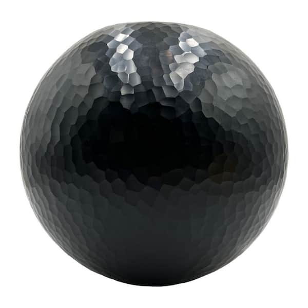 castellousa 9" Decorative Textured Round Black Round Vase