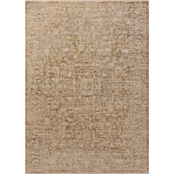 Newman Wheat / Natural 7 ft. 10 in. x 10 ft. 2 in. Traditional Area Rug