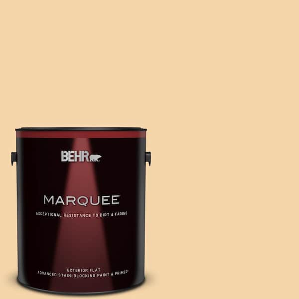 BEHR MARQUEE 1 gal. #PPU6-08 Pale Honey Flat Exterior Paint & Primer