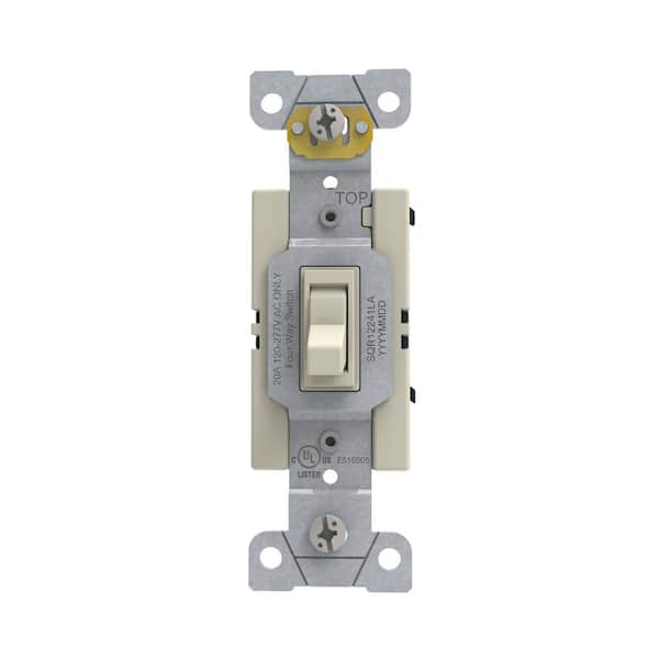 20 Amp 4-Way Light Switch Residential and Commercial Light Almond
