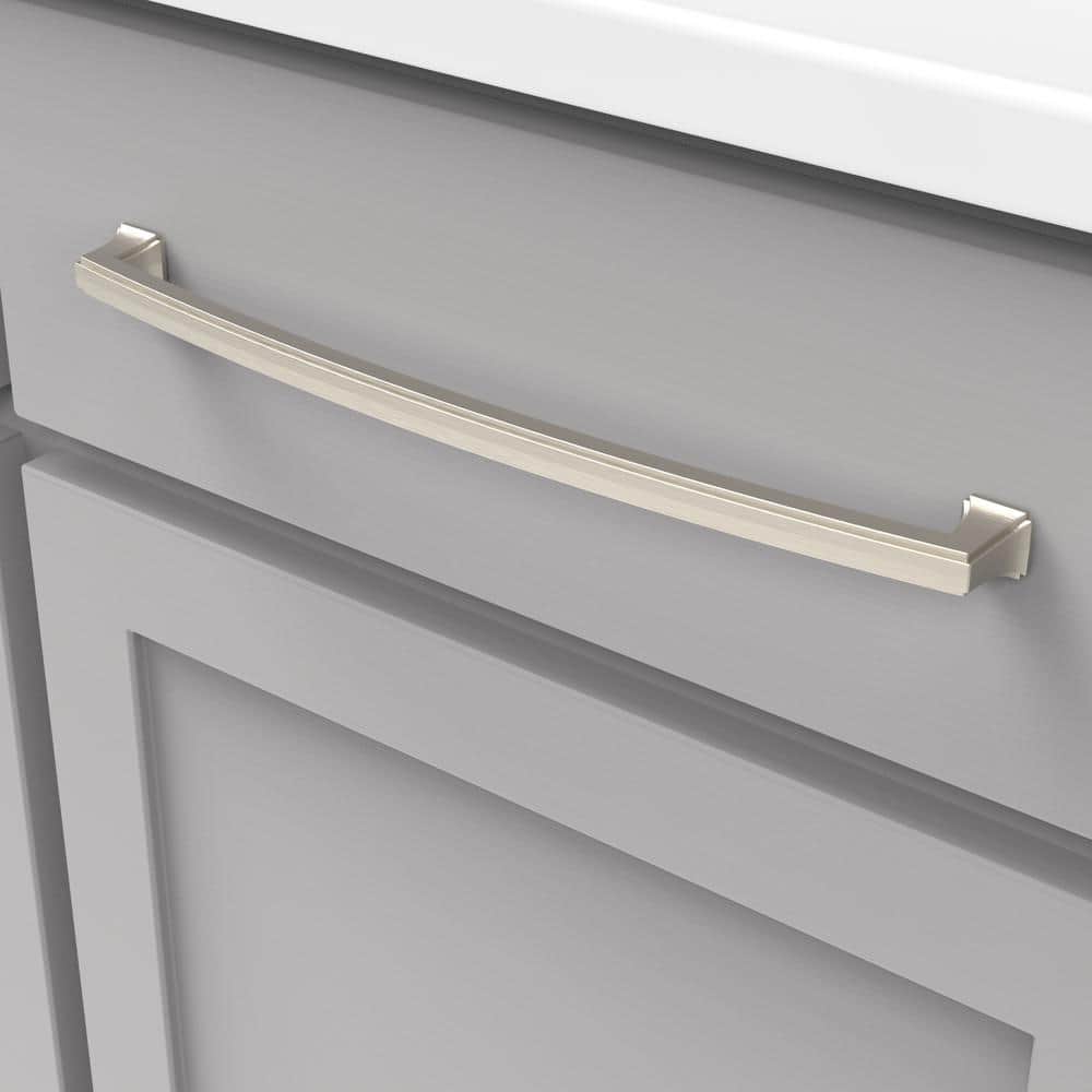 Satin Nickel 12-Inch Modern Kitchen Cabinet Handle