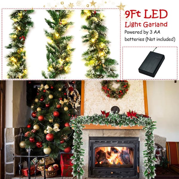 75.6'' in. Lighted Faux Garland