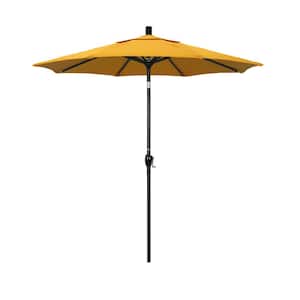7-1/2 ft. Aluminum Push Tilt Patio Market Umbrella in Lemon Olefin
