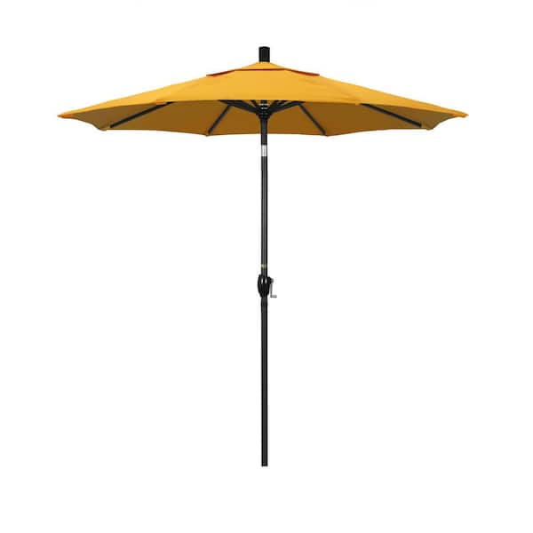 California Umbrella 7-1/2 ft. Aluminum Push Tilt Patio Market Umbrella in Lemon Olefin