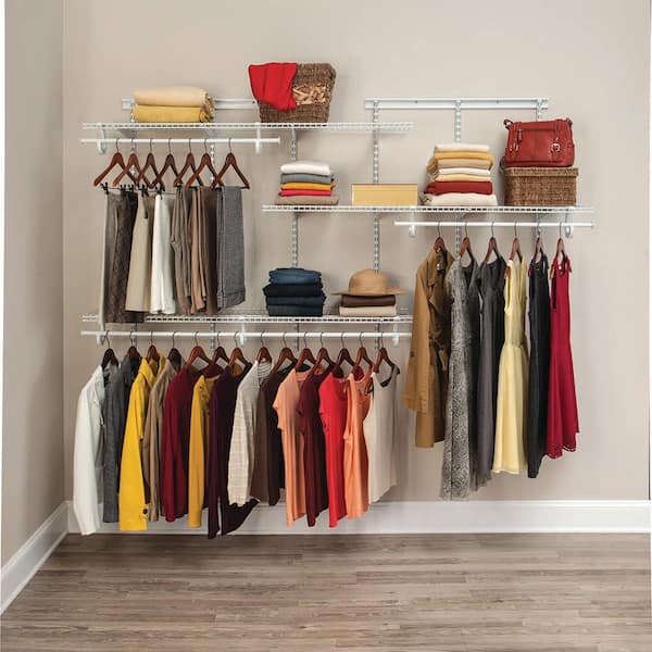 6 ft. - 8 ft. White Adjustable Closet Rod