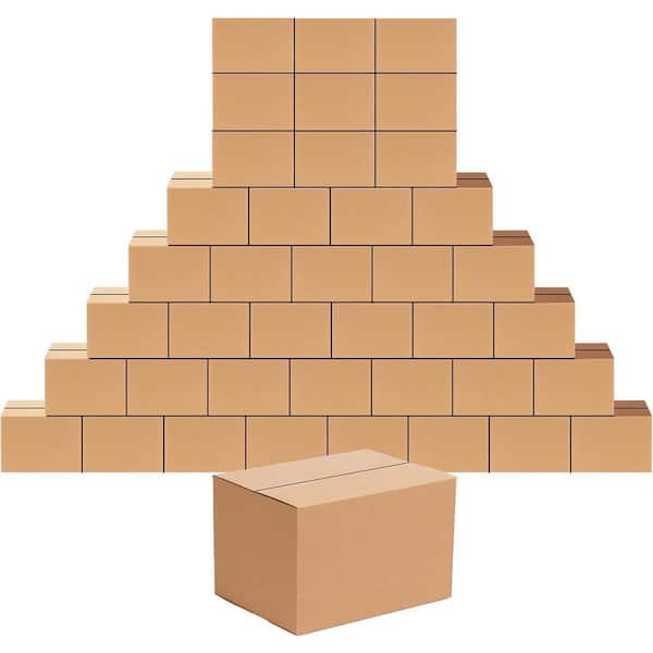 Unbranded 40 Pack 8 x 6 x 6 in. Corrugated Cardboard Boxes for Packing Moving Mailing Brown 100% Recycled Eco-Friendly