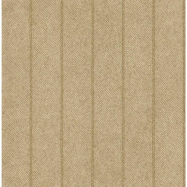 CASA MIA Jungle Stripe Gold Paper Non - Pasted Strippable Wallpaper Roll (Cover 56.05 sq. ft.)