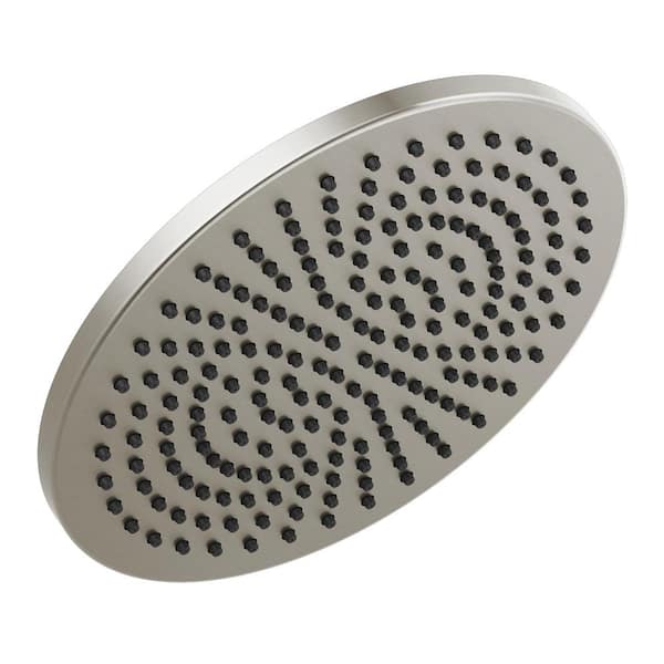 Delta 1-Spray Patterns 2.5 GPM 11.75 in. Wall Mount Fixed Shower Head in Lumicoat Stainless