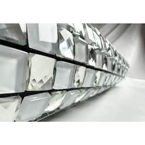 Reflections Diamond Square Mosaic 0.625 in. x 0.625 in. Glass Decorative Peel and Stick Tile (25 sq. ft./Case)