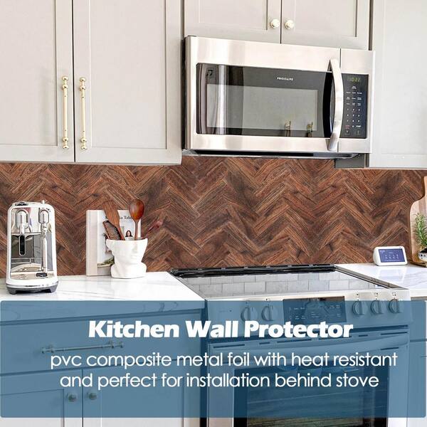 Yipscazo Herringbone Maple Brown 12 in. x 12 in. PVC Peel and Stick  Backsplash Wall Tile (10 sq.ft./10-Sheets) HT004-10-HD-US - The Home Depot