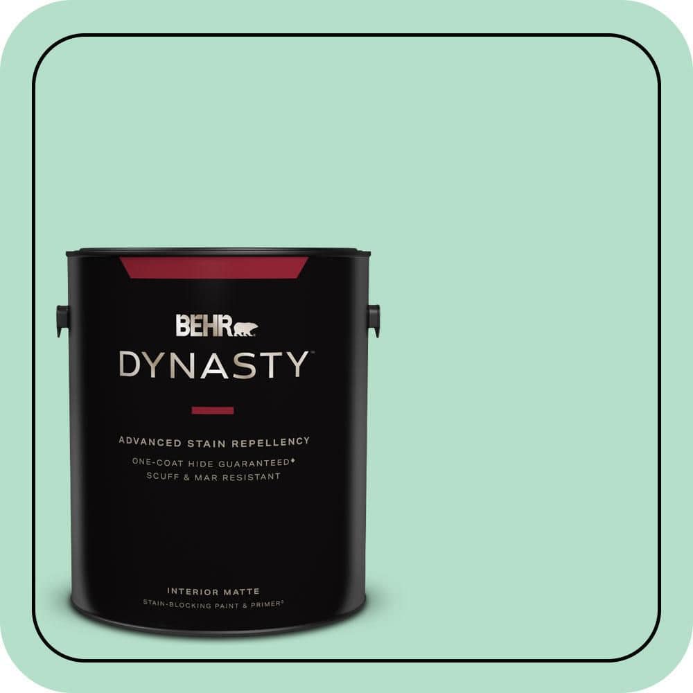 1 gal. #480C-3 Aqua Bay Matte Interior Stain-Blocking Paint and Primer