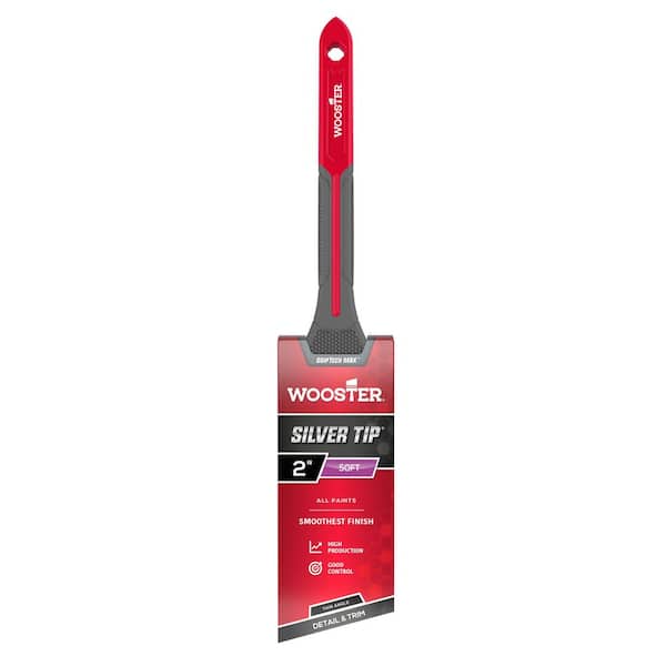 2 in. Polyester Thin Angle Sash Silver Tip GripTech Max Brush