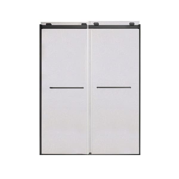 Transolid Olenna 60 in. W x 80 in. H Bypass Semi-Frameless Shower