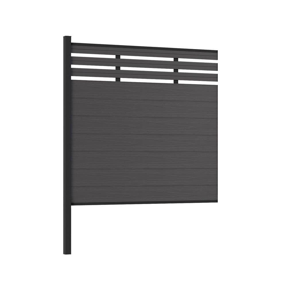 5.5 ft. H x 6 ft. W Silver Gray Composite Horizontal Fence Panel Kit with One 8 ft. Aluminum Post, Warp-Resistant price history on PriceWatchPro