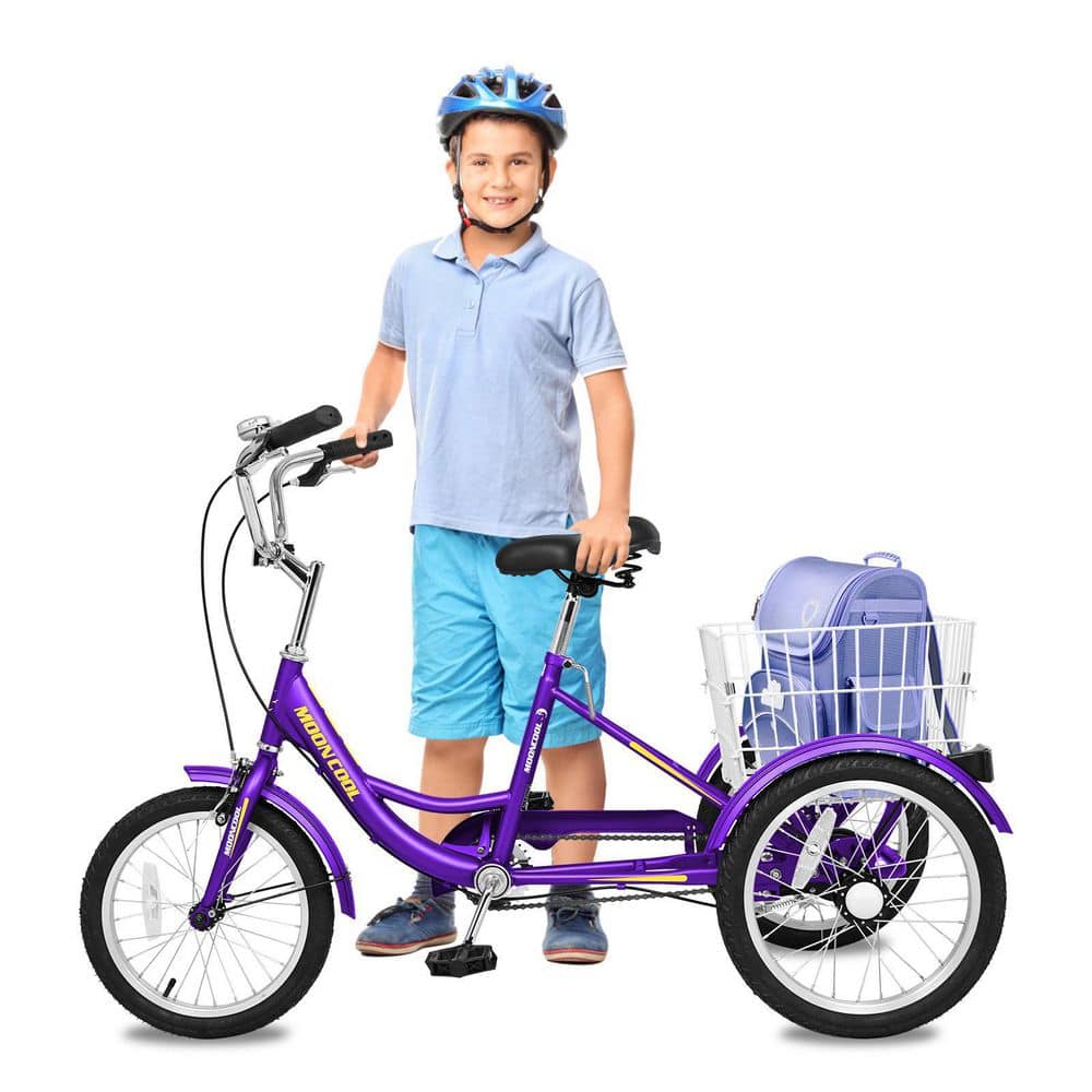 MOONCOOL 16 in Tricycle for Beginner Riders, Single Speed 3 Wheel Bike ...