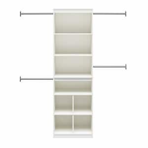 68.69 in.-95.4 in. White Wall Mount Adjustable Closet System with 4 Clothing Rods
