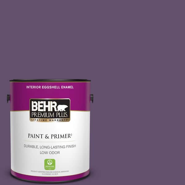 BEHR PREMIUM PLUS 1 gal. #660D-7 Blackberry Farm Eggshell Enamel Low Odor Interior Paint & Primer