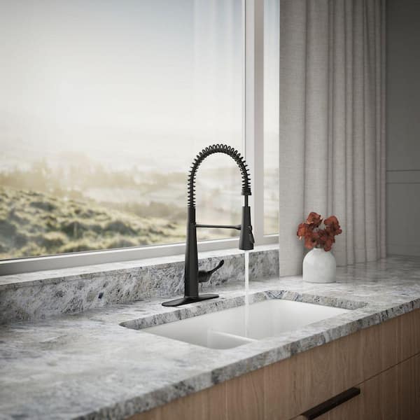 kkk KOHLER Simplice Single-Handle Pull-Down Sprayer Kitchen Faucet in
