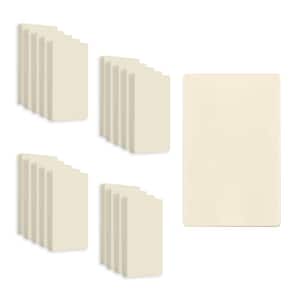 1-Gang Light Almond Blank Plate Cover Plastic Screwless Wall Plate (20-Pack)