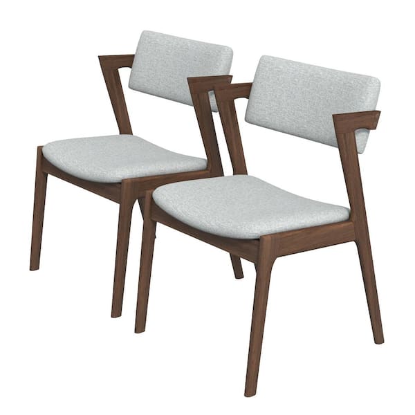 Ashcroft Furniture Co Vego Light Grey Fabric Dining Chairs (Set of 2)