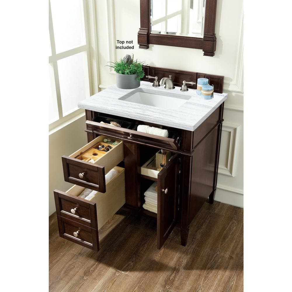 Burnished Mahogany 29" Traditional Single Vanity Base