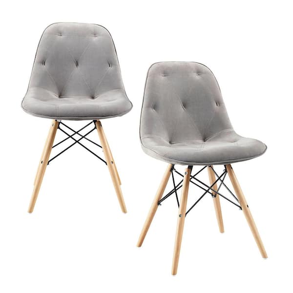 Walker Edison Furniture Company Eames Style Grey Dining Chair (Set of 2)
