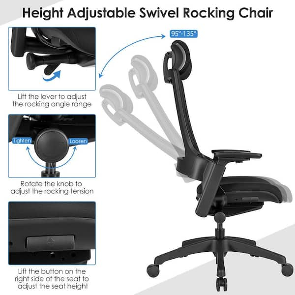 Executive Office Chair Adjustable Neck Support Ergonomic Chair