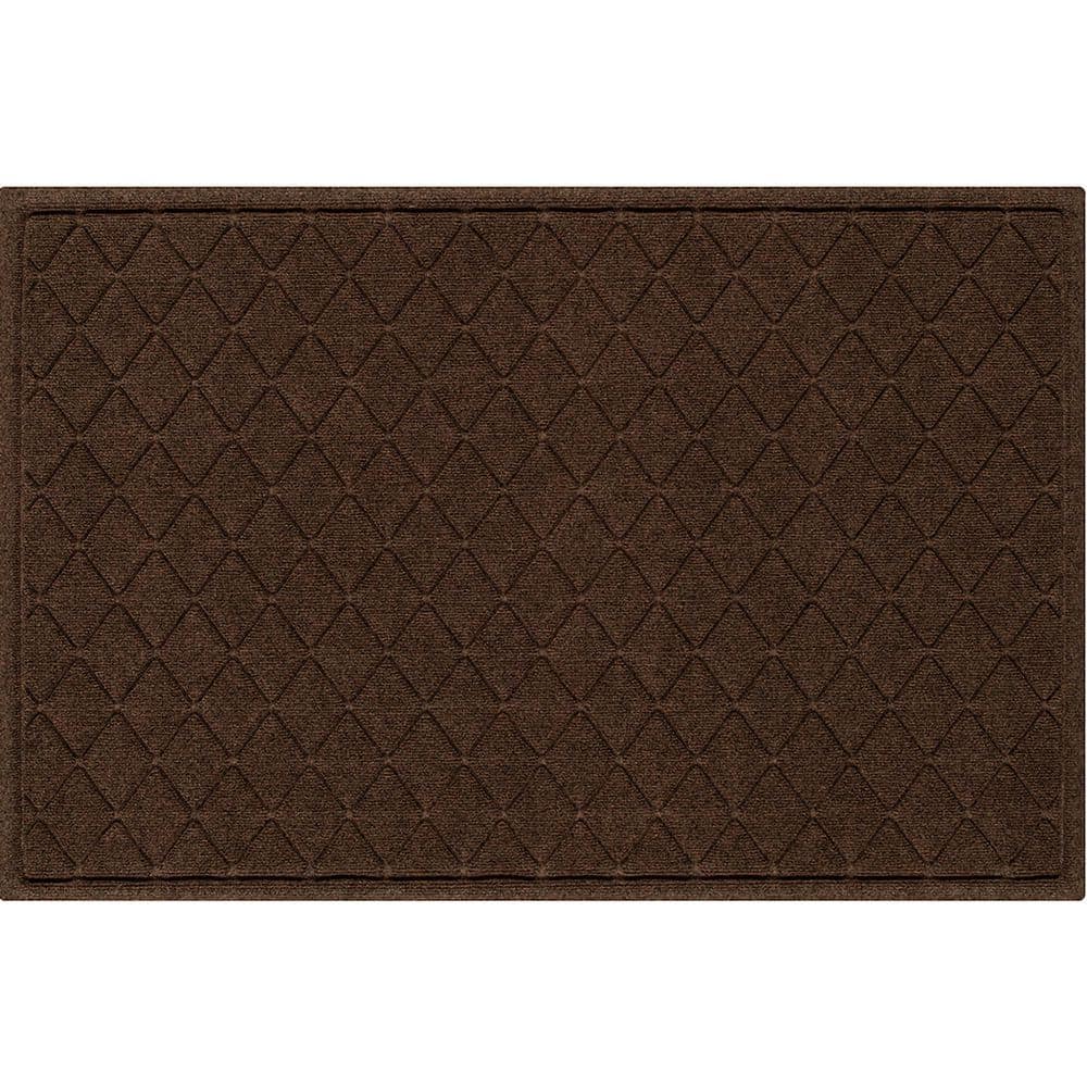 Waterhog Argyle Dark Brown 34 in. x 52 in. PET Polyester Indoor Outdoor Door Mat price history on PriceWatchPro